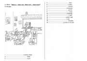English Worksheet: there is , there are .