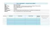 English Worksheet: lesson plan 