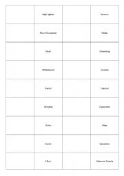 English Worksheet: School Supplies