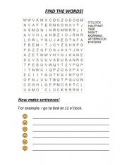 English Worksheet: WORD SEARCH