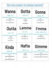 English Worksheet: Do you want to speak faster
