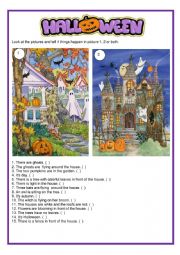 English Worksheet: Picture description - Halloween