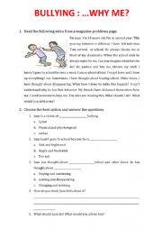 English Worksheet: PRESENT PERFECT - BULLYING 
