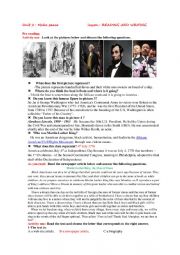 English Worksheet:  The famous speech