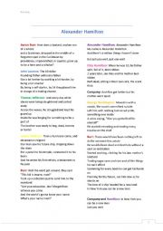 English Worksheet: Hamilton: the Musical (1)