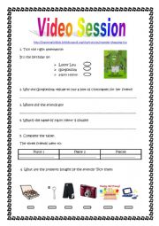 English Worksheet: Video Session: Hairy Henrys Birthday 