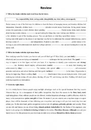 English Worksheet:  review