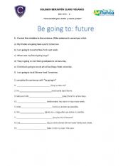 English Worksheet: BE GOING TO 
