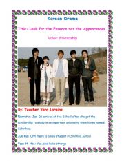 English Worksheet: DIALOGUE: KOREAN DRAMA. 