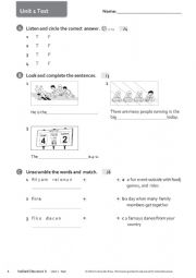 Animals and pronouns test