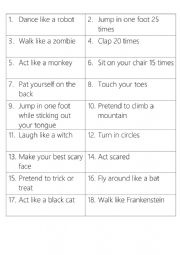 English Worksheet: song to halloween