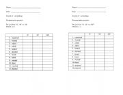 English Worksheet: regular verbs