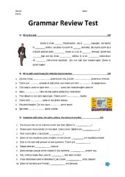 English Worksheet: Basic Grammar Test with tenses