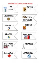 Countries and Capital cities Matching Game
