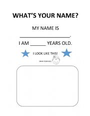 English Worksheet: WHATS YOUR NAME?