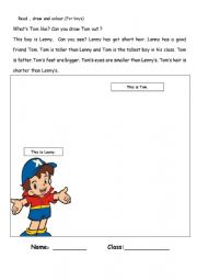 English Worksheet: Comparatives sentence