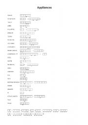 English Worksheet: KET 2020 Vocabulary Appliances