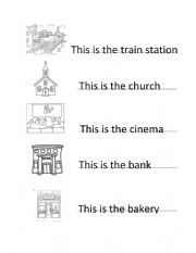 COMMUNITY PLACES TRACE A SENTENCE