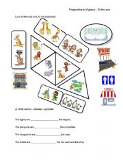 English Worksheet: Prepositions of place 