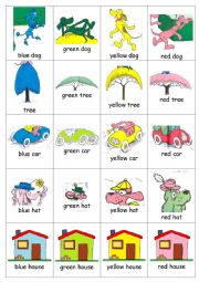 English Worksheet: Go dogs go family game