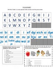 English Worksheet: THE ALPHABETH