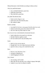 English Worksheet: joey doesnt