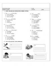 English Worksheet: Present Progressive