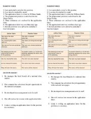 English Worksheet: passive voive