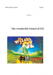 English Worksheet: Wizard of Oz Script