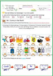 English Worksheet: Safety at home (session TWO)