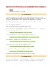 English Worksheet: Writing a Narrative Paragraph 2