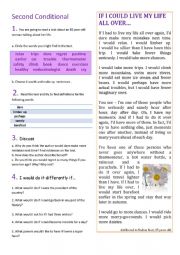 English Worksheet: Second Conditional