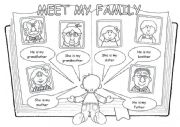 English Worksheet: Family members pictionary
