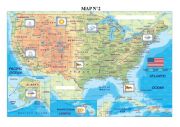 English Worksheet: USA weather map n2