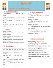 English Worksheet: HAPPY DESPICABLE ME 2 WORKSHEET