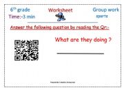 QR code worksheet