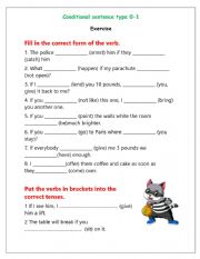 English Worksheet: Conditional Type 0-1