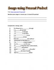 Present Perfect with songs