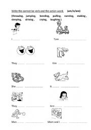 present continuous worksheet.