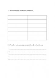 English Worksheet: Compound word Activity 