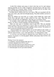 English Worksheet: Education in the USA Reading