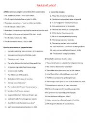 English Worksheet: Passive voice 