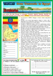 ETHIOPIA along The Nile. (7) Reading and/or web-search. + KEY