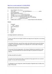 English Worksheet: Bonfire Night Activity