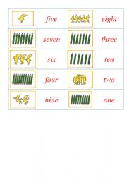 Numbers 1-10 (matching, domino)