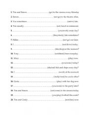 English Worksheet: Present simple vs present continuous