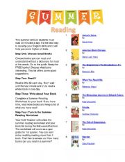 English Worksheet: Reading List