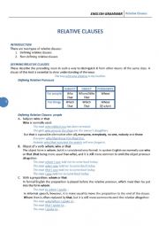 English Worksheet: Relative Clauses