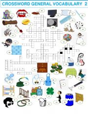 CROSSWORD  GENERAL VOCABULARY 2             SET 3of 3