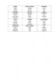 English Worksheet: Jobs Taboo